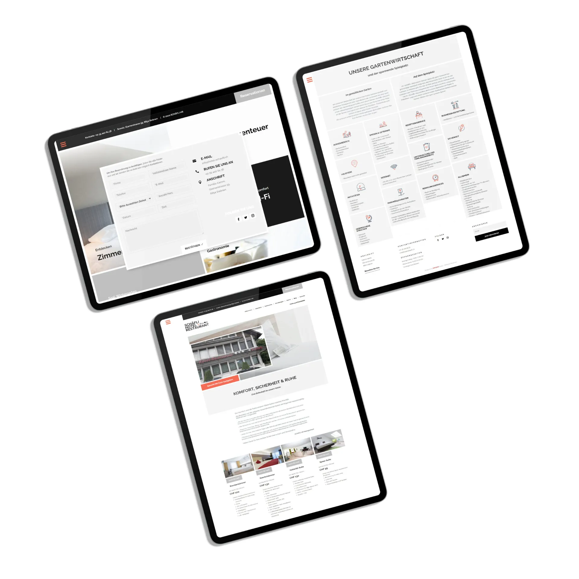 Hotel & restaurant, hospitality industry – Tablet set 1 Schaefli